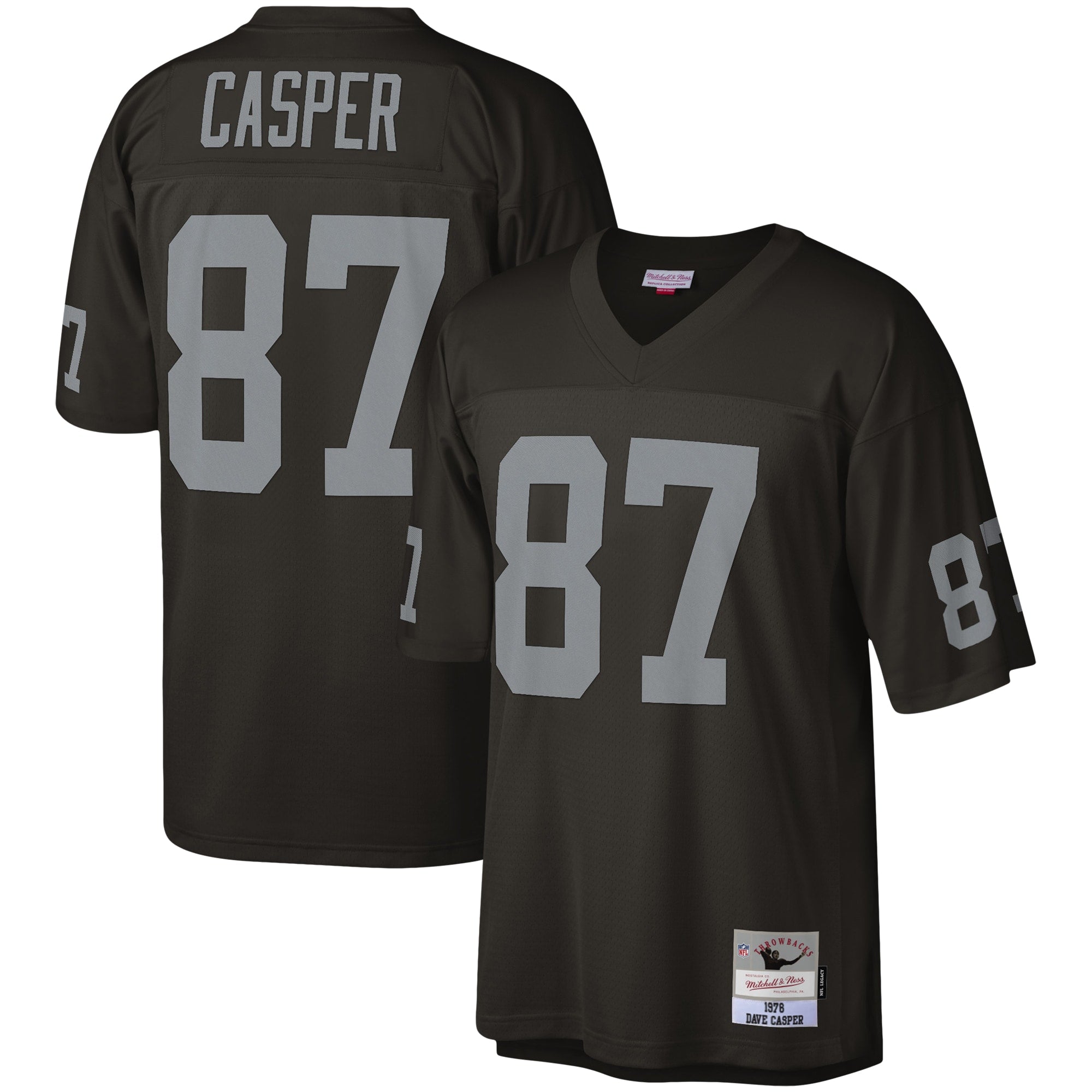 Dave Casper Las Vegas Raiders M & N Legacy Replica Jersey - Black | Stitched Football Jersey TJS2665