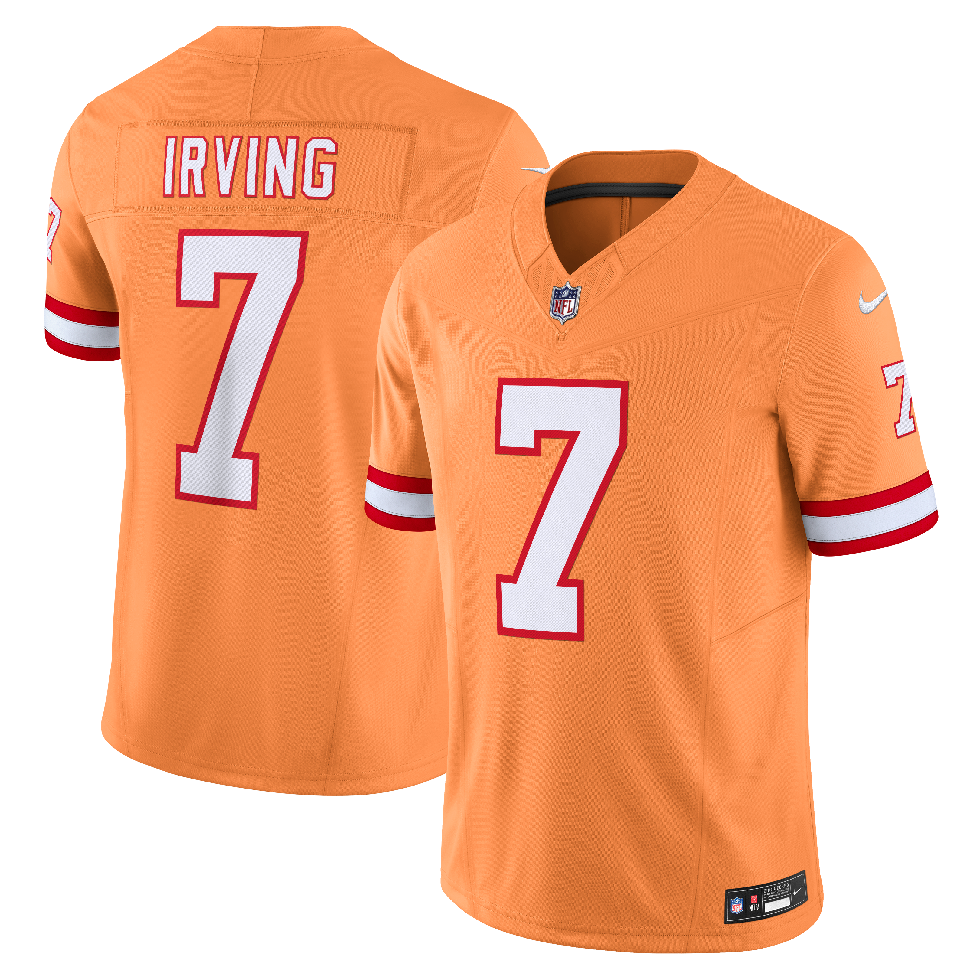 Bucky Irving Tampa Bay Buccaneers Alternate 2 Throwback Vapor F.U.S.E. Limited Jersey - Orange | Stitched Football Jersey TJS2660