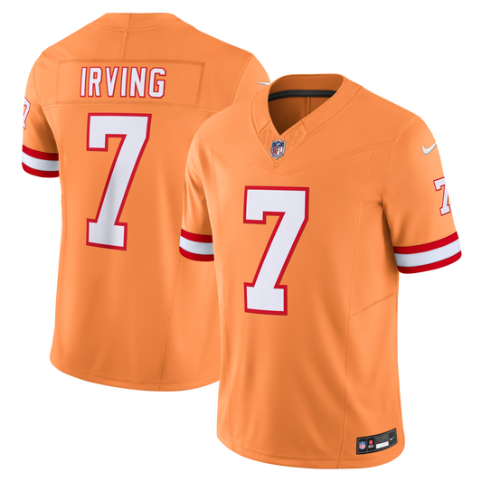 Bucky Irving Tampa Bay Buccaneers Alternate 2 Throwback Vapor F.U.S.E. Limited Jersey - Orange | Stitched Football Jersey TJS2660