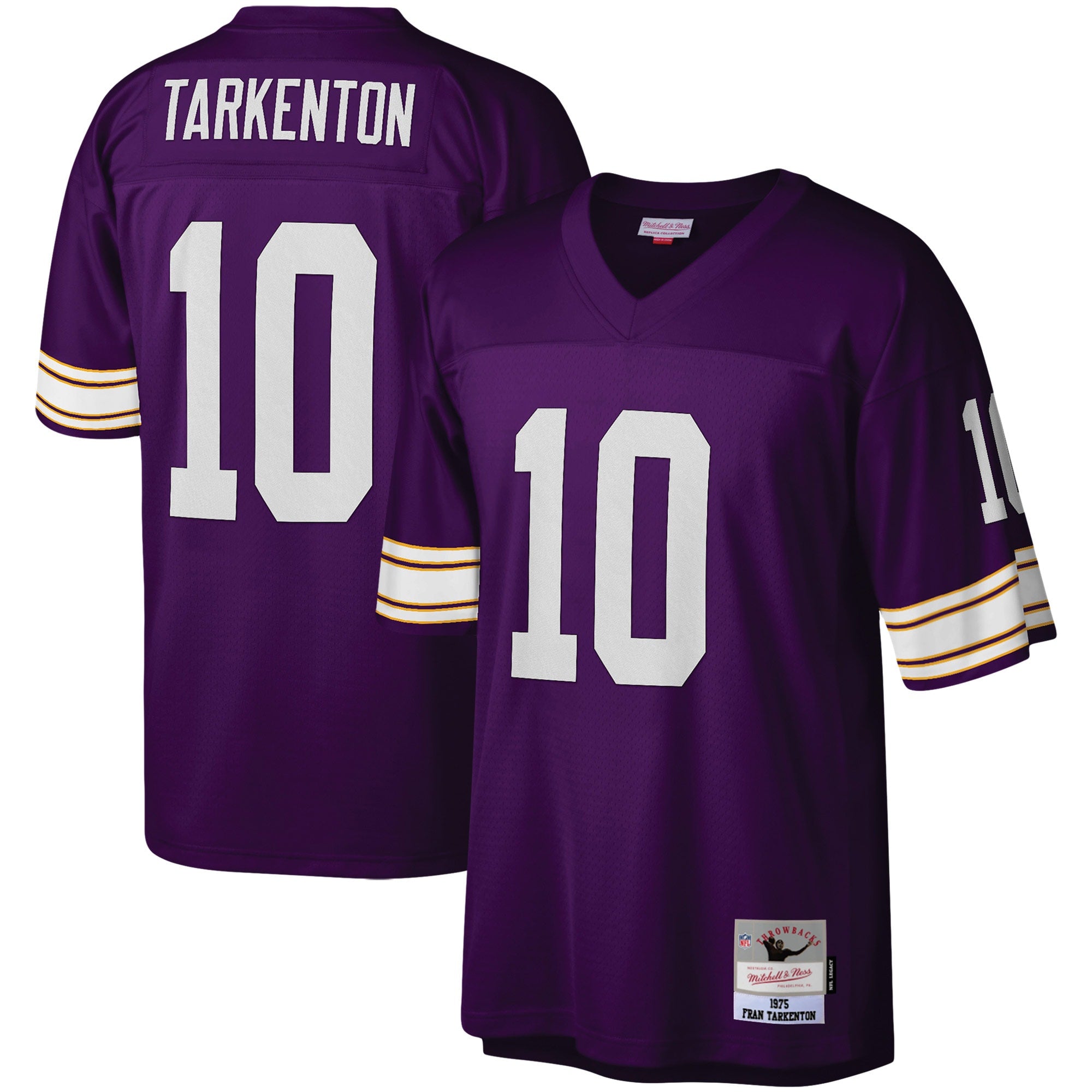 Fran Tarkenton Minnesota Vikings M & N Legacy Replica Jersey - Purple | Stitched Football Jersey TJS2669