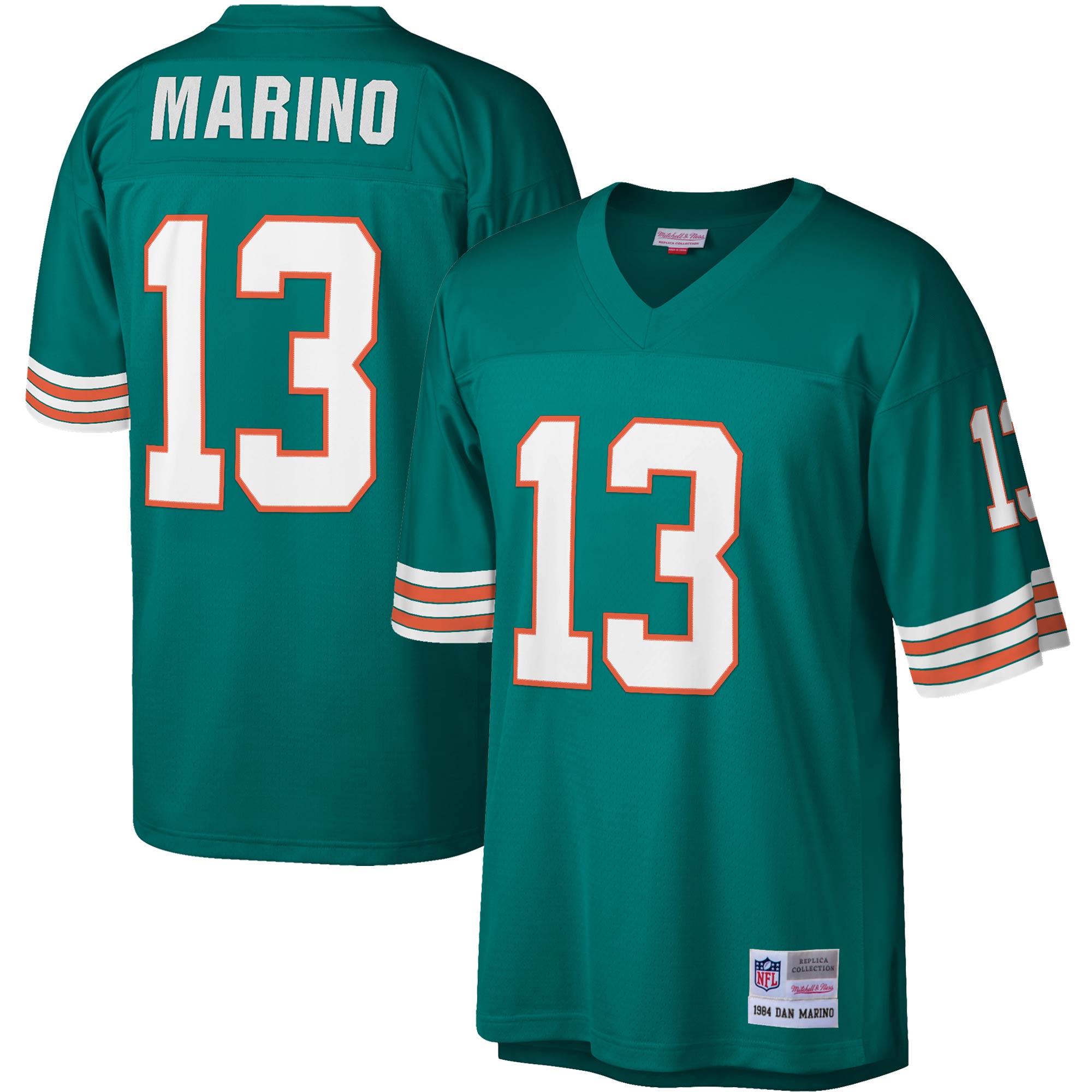 Dan Marino Miami Dolphins M & N Legacy Replica Jersey - Aqua | Stitched Football Jersey TJS2712