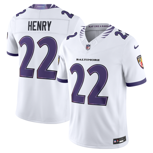 Derrick Henry Baltimore Ravens Vapor F.U.S.E. Stitched Limited Jersey - White | Stitched Football Jersey TJS2708