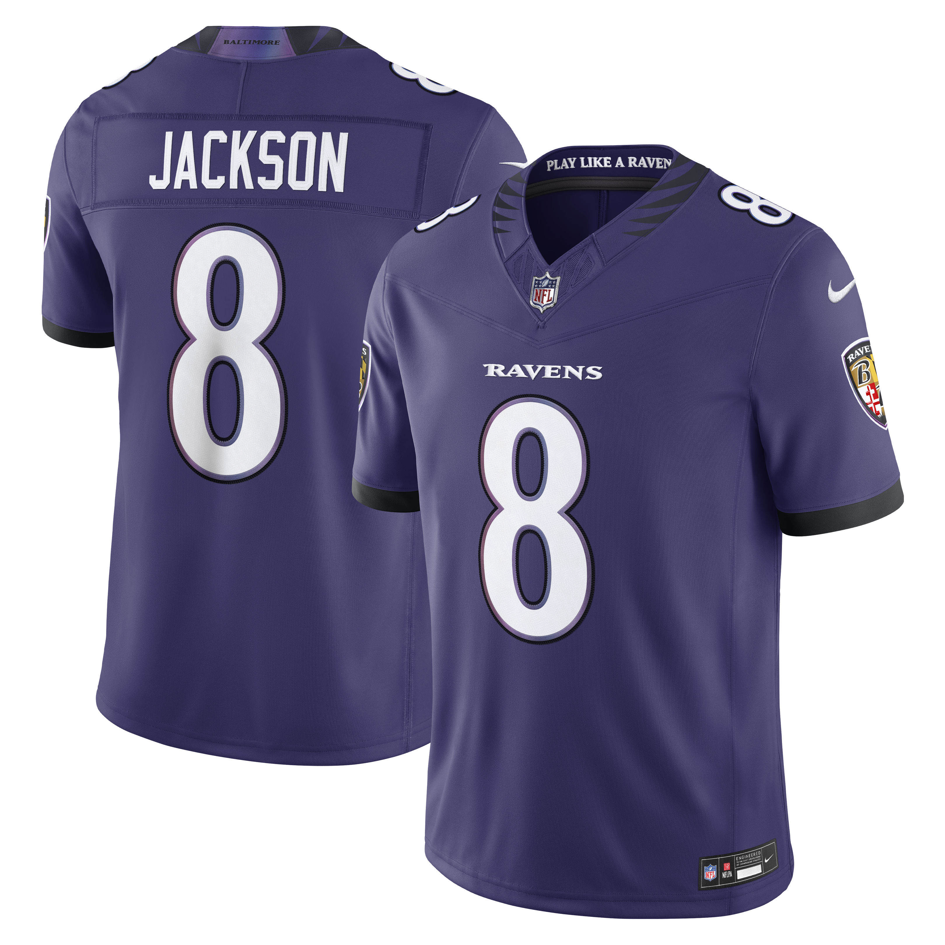 Lamar Jackson Baltimore Ravens Vapor F.U.S.E. Stitched Limited Jersey - Purple | Stitched Football Jersey TJS2649