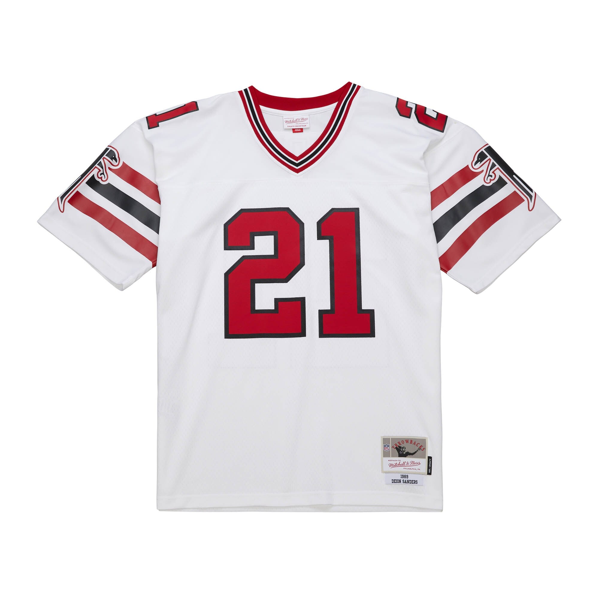 Deion Sanders Atlanta Falcons M & N 1989 Legacy Replica Jersey - White | Stitched Football Jersey TJS2691