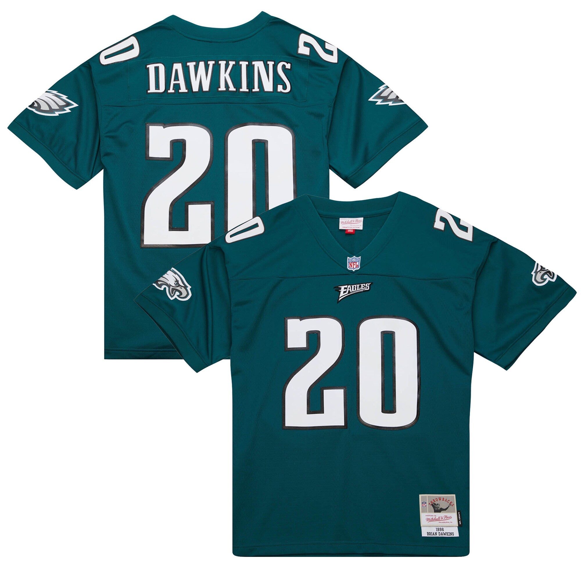 Brian Dawkins Philadelphia Eagles M & N Legacy Replica Jersey - Green | Stitched Football Jersey TJS2602