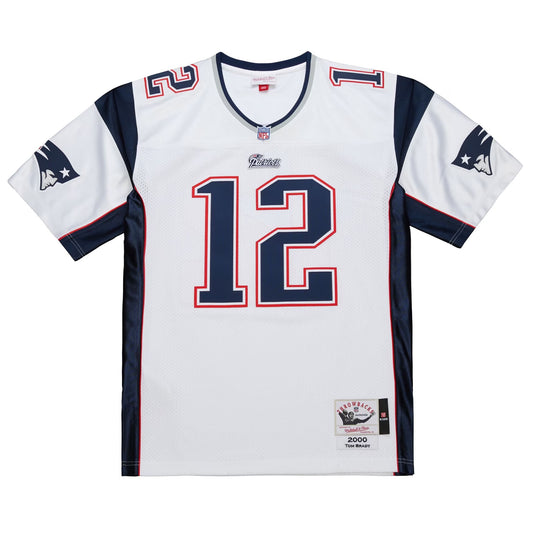 Tom Brady New England Patriots M & N 2000 Big & Tall Legacy Replica Jersey - White | Stitched Football Jersey TJS2735