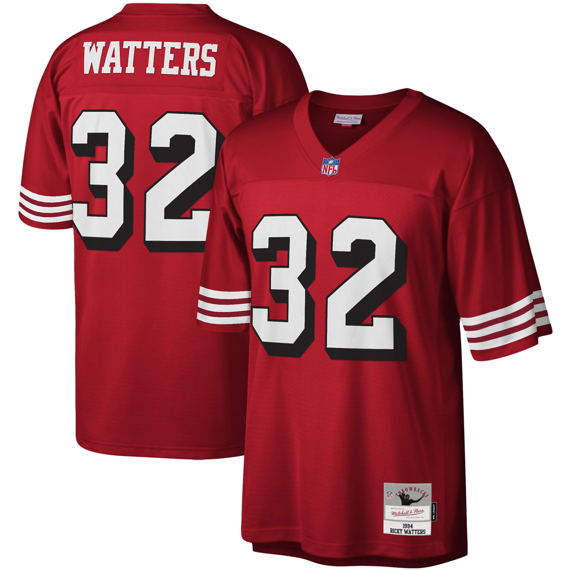 Ricky Watters San Francisco 49ers M & N Legacy Replica Jersey - Scarlet | Stitched Football Jersey TJS2626