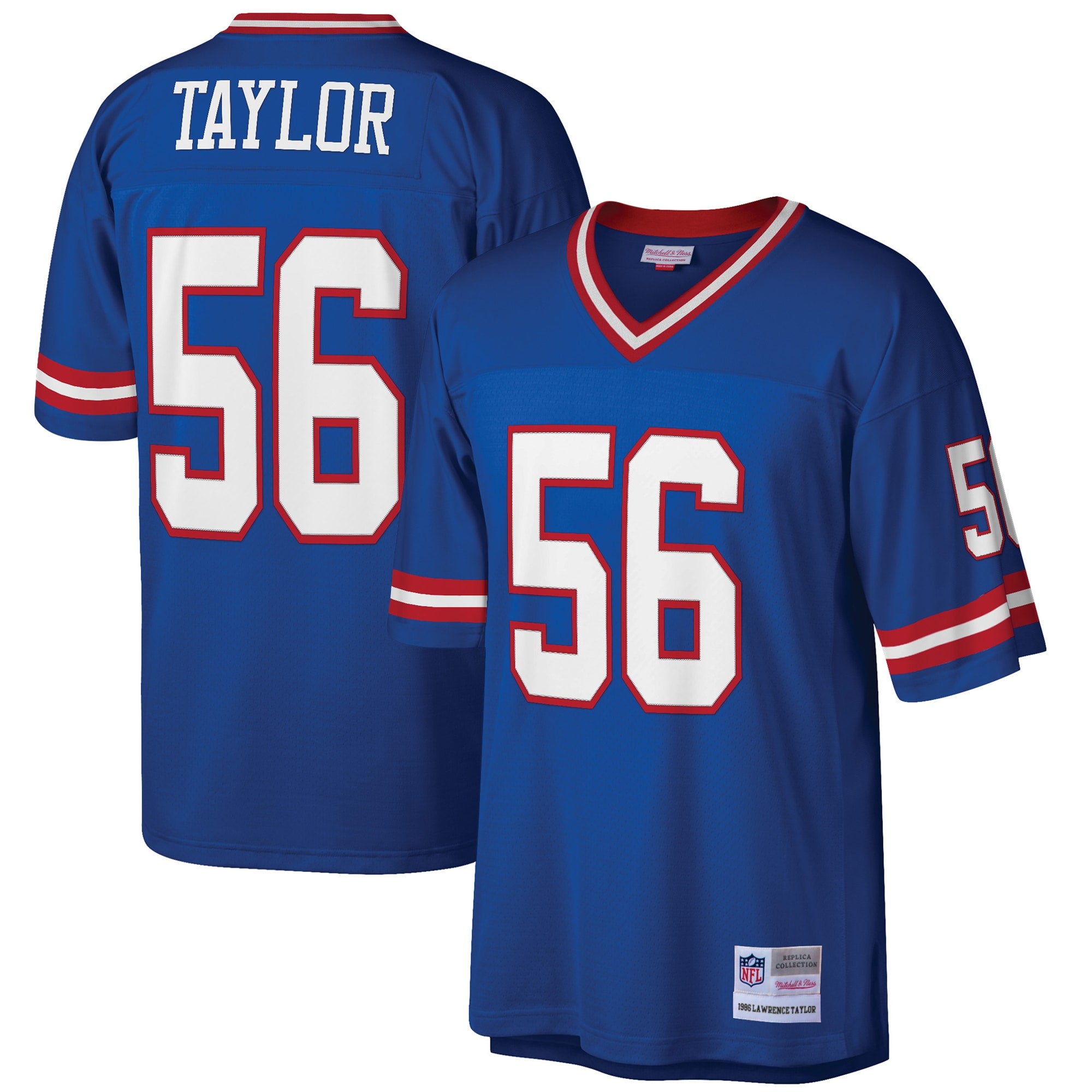 Lawrence Taylor New York Giants M & N Big & Tall 1986 Retired Player Replica Jersey - Royal | Stitched Football Jersey TJS2760