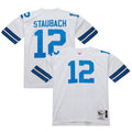 Roger Staubach Dallas Cowboys 1975 M & N Throwback Retired Player Jersey - White | Stitched Football Jersey TJS2786