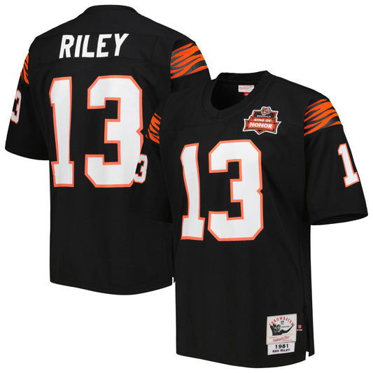 Ken Riley Cincinnati Bengals 1981 M & N Throwback Retired Player Jersey - Black | Stitched Football Jersey TJS2815