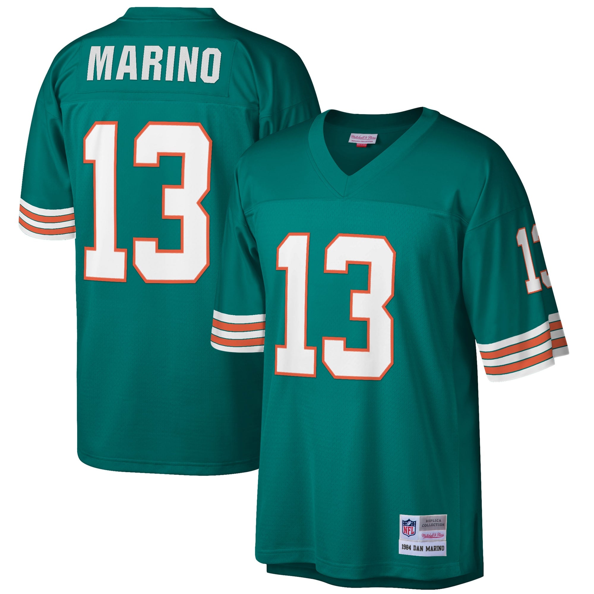 Dan Marino Miami Dolphins M & N Big & Tall 1984 Retired Player Replica Jersey - Aqua | Stitched Football Jersey TJS2877