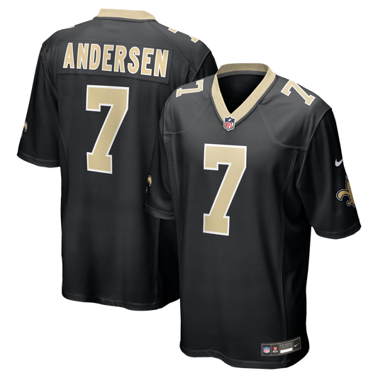 Morten Andersen New Orleans Saints Game Retired Player Jersey - Black | Stitched Football Jersey TJS2894