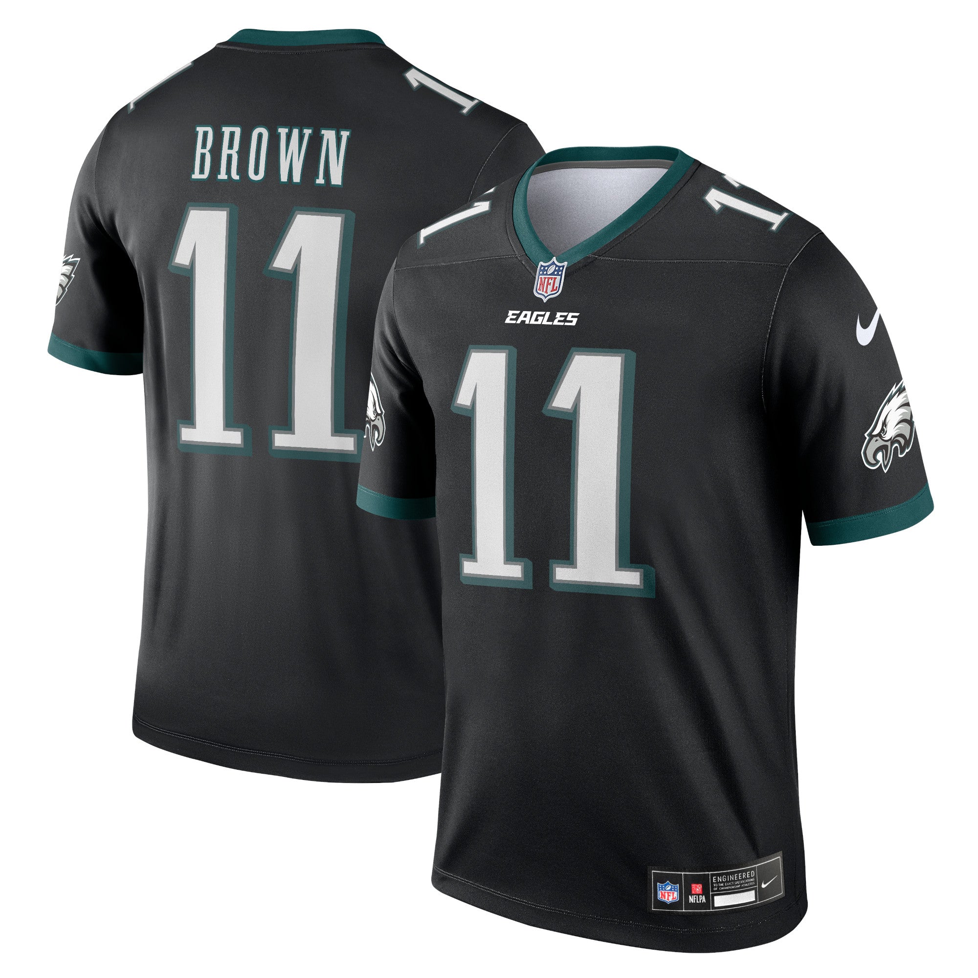 A.J. Brown Philadelphia Eagles Legend Player Performance Top - Black | Stitched Football Jersey TJS2821