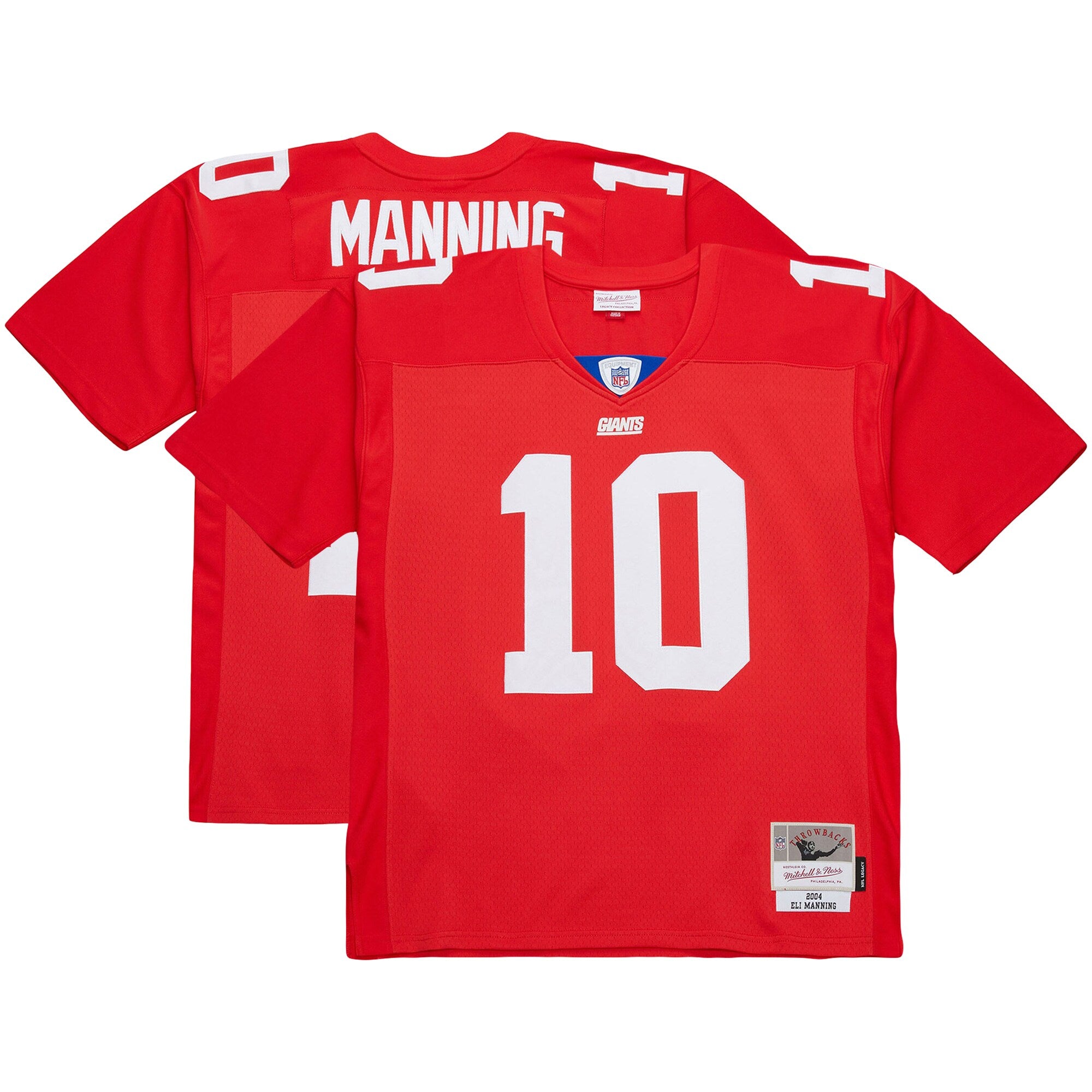 Eli Manning New York Giants M & N 2004 Team Legacy Retired Player Big & Tall Jersey - Red | Stitched Football Jersey TJS2867
