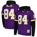 Randy Moss Minnesota Vikings M & N Player Name & Number Hoodie Legacy Jersey - Purple | Stitched Football Jersey TJS2918
