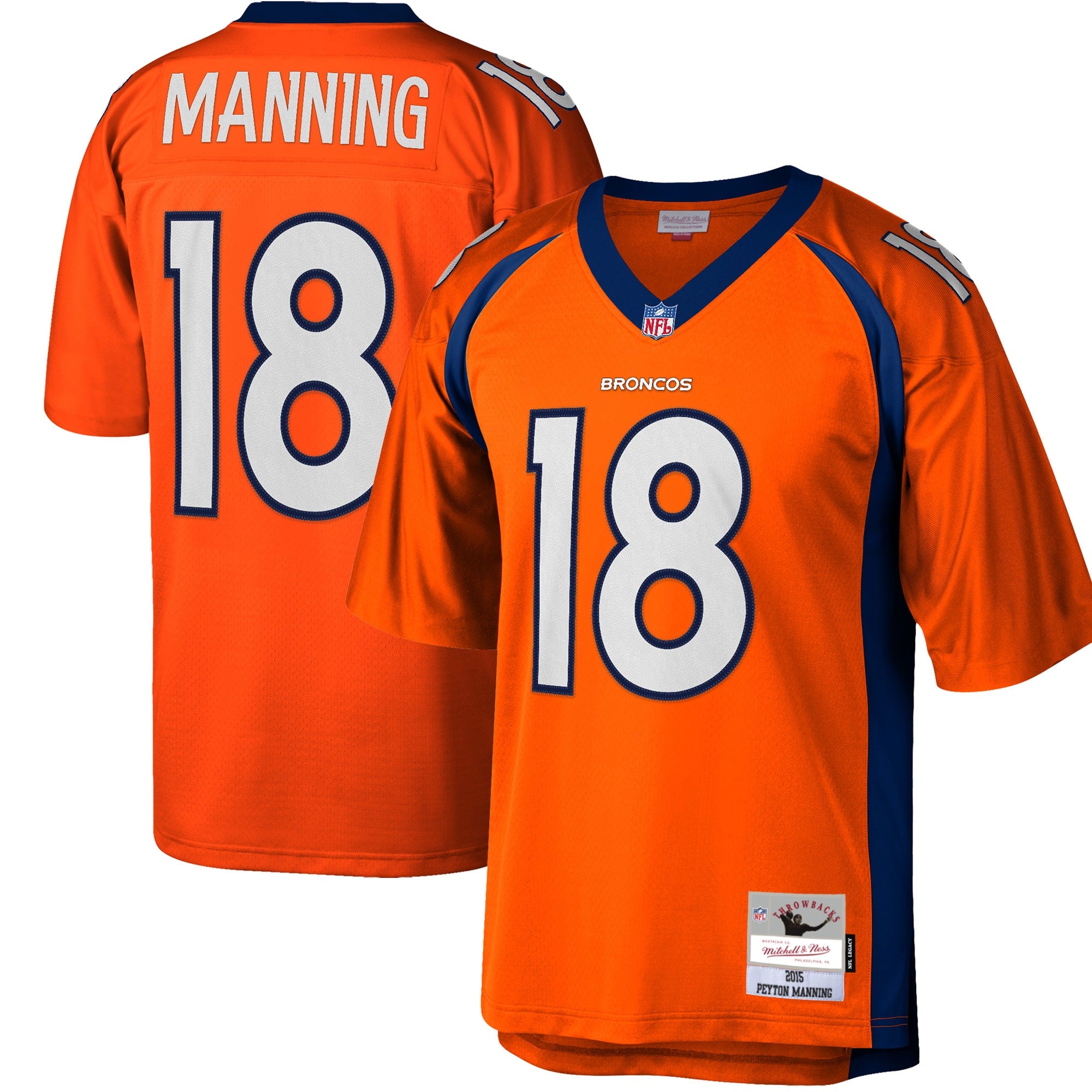 Peyton Manning Denver Broncos M & N Big & Tall 2015 Retired Player Replica Jersey - Orange | Stitched Football Jersey TJS2834