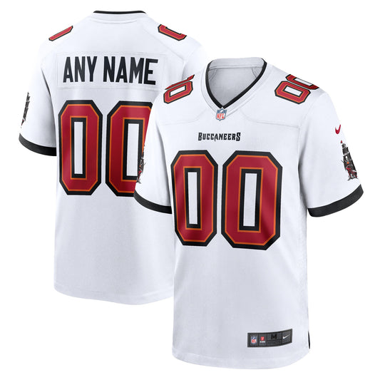 Men's White Tampa Bay Buccaneers White Custom Game Jersey | Stitched Football Jersey TJS2900