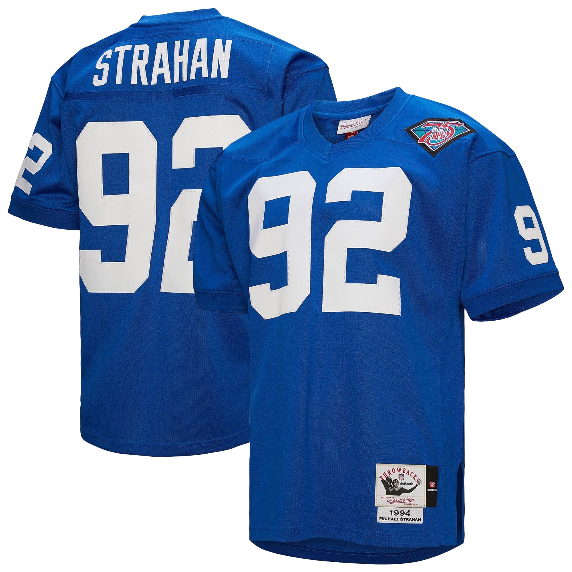 Michael Strahan New York Giants 1994 M & N Throwback Retired Player Jersey - Royal | Stitched Football Jersey TJS2830