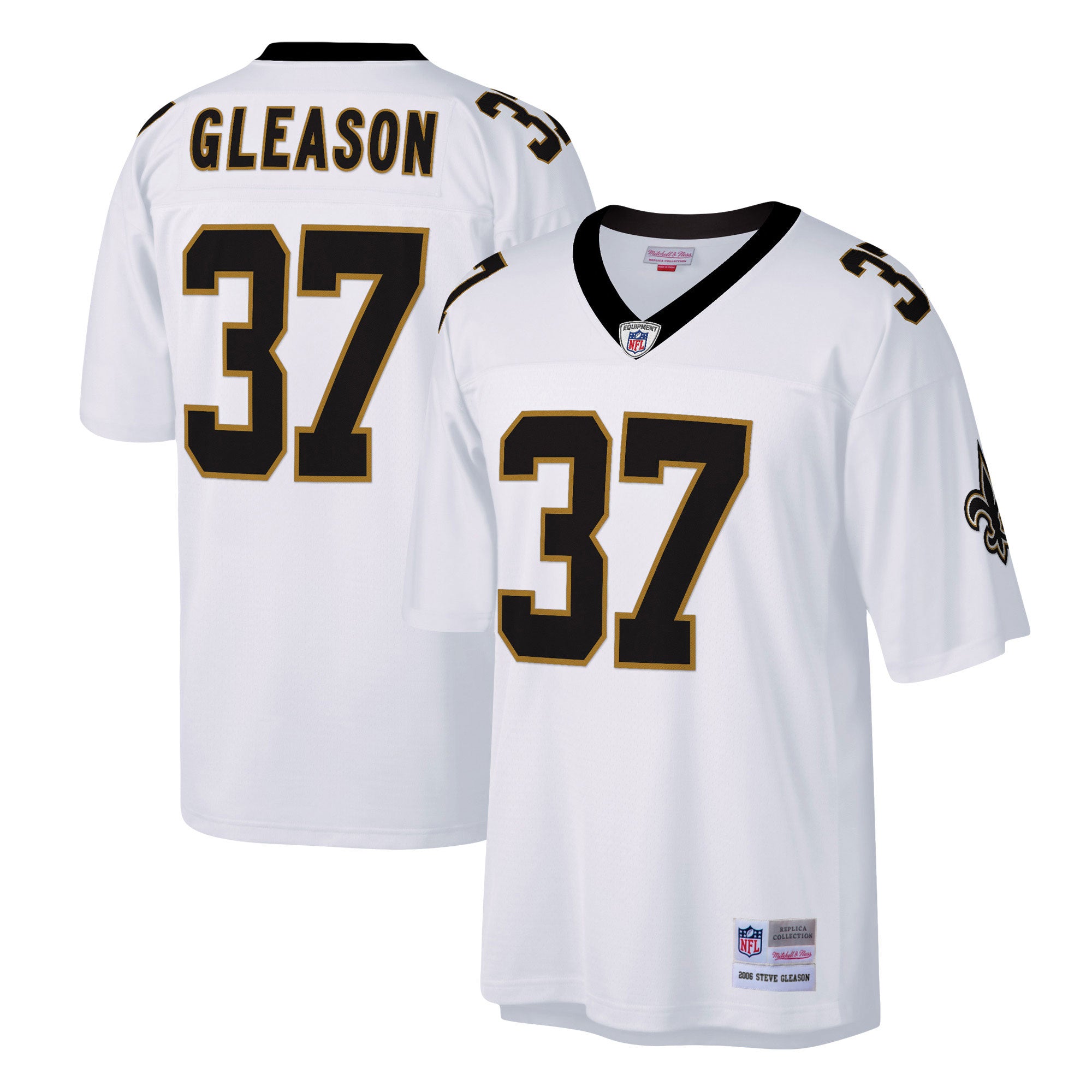 Steve Gleason New Orleans Saints M & N Big & Tall 2006 Retired Player Replica Jersey - White | Stitched Football Jersey TJS2811