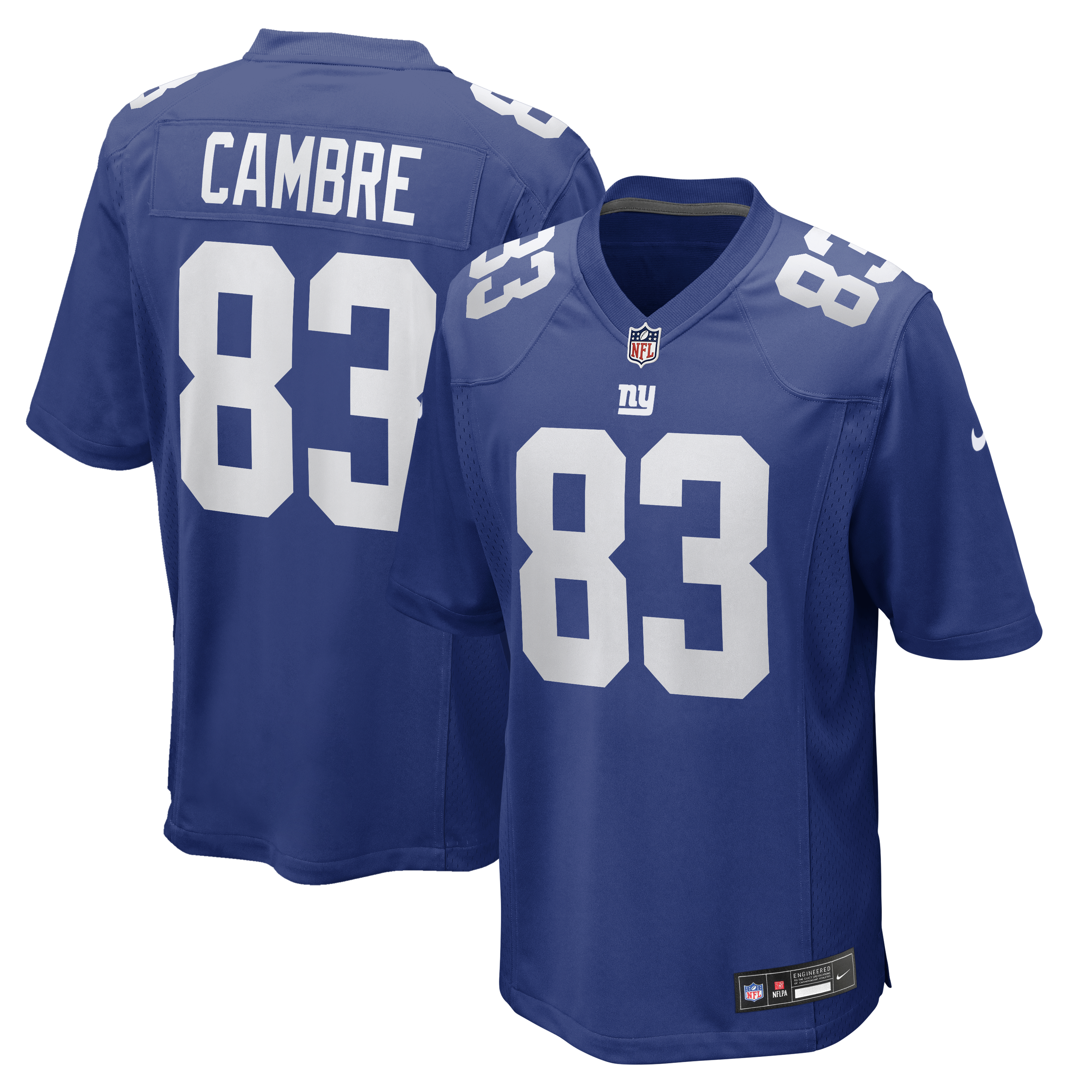 Dalen Cambre New York Giants Team Game Jersey - Royal | Stitched Football Jersey TJS2899