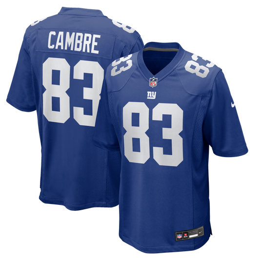 Dalen Cambre New York Giants Team Game Jersey - Royal | Stitched Football Jersey TJS2899
