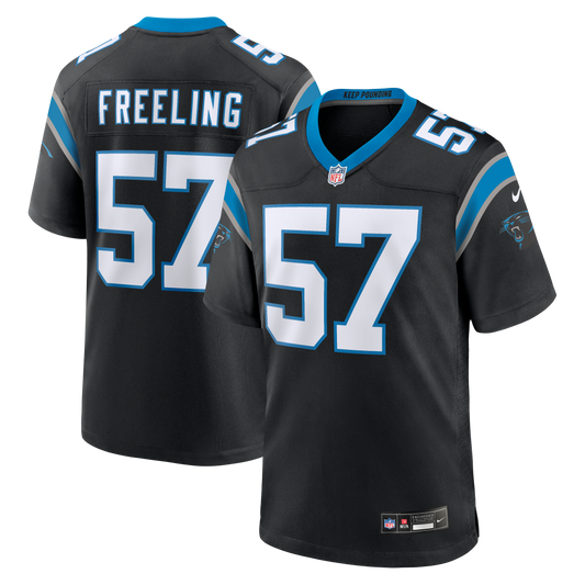 Monroe Freeling Carolina Panthers 2026 NFL Draft First Round Pick No. 19 Team Game Jersey - Black | Stitched Football Jersey TJS2836