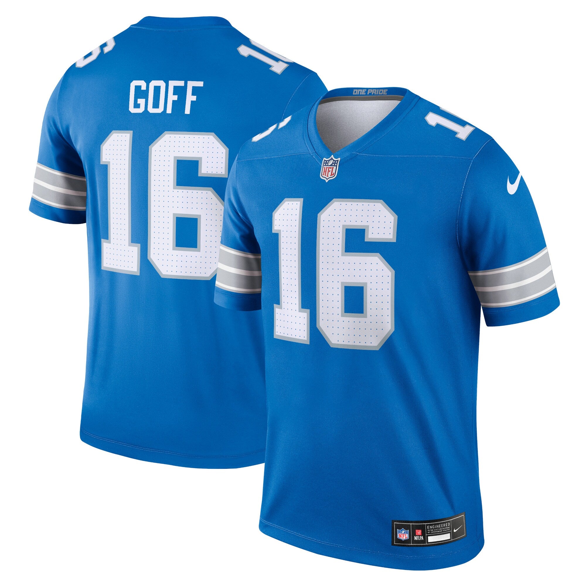 Jared Goff Detroit Lions Legend Player Performance Top - Blue | Stitched Football Jersey TJS2848