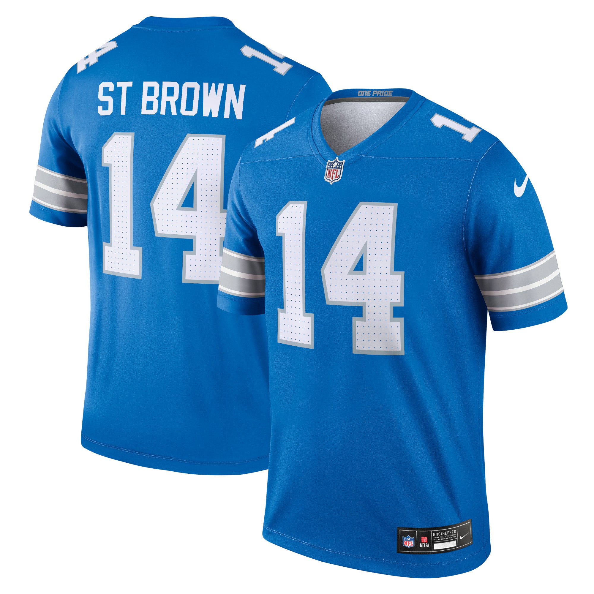 Amon-Ra St. Brown Detroit Lions Legend Player Performance Top - Blue | Stitched Football Jersey TJS2926