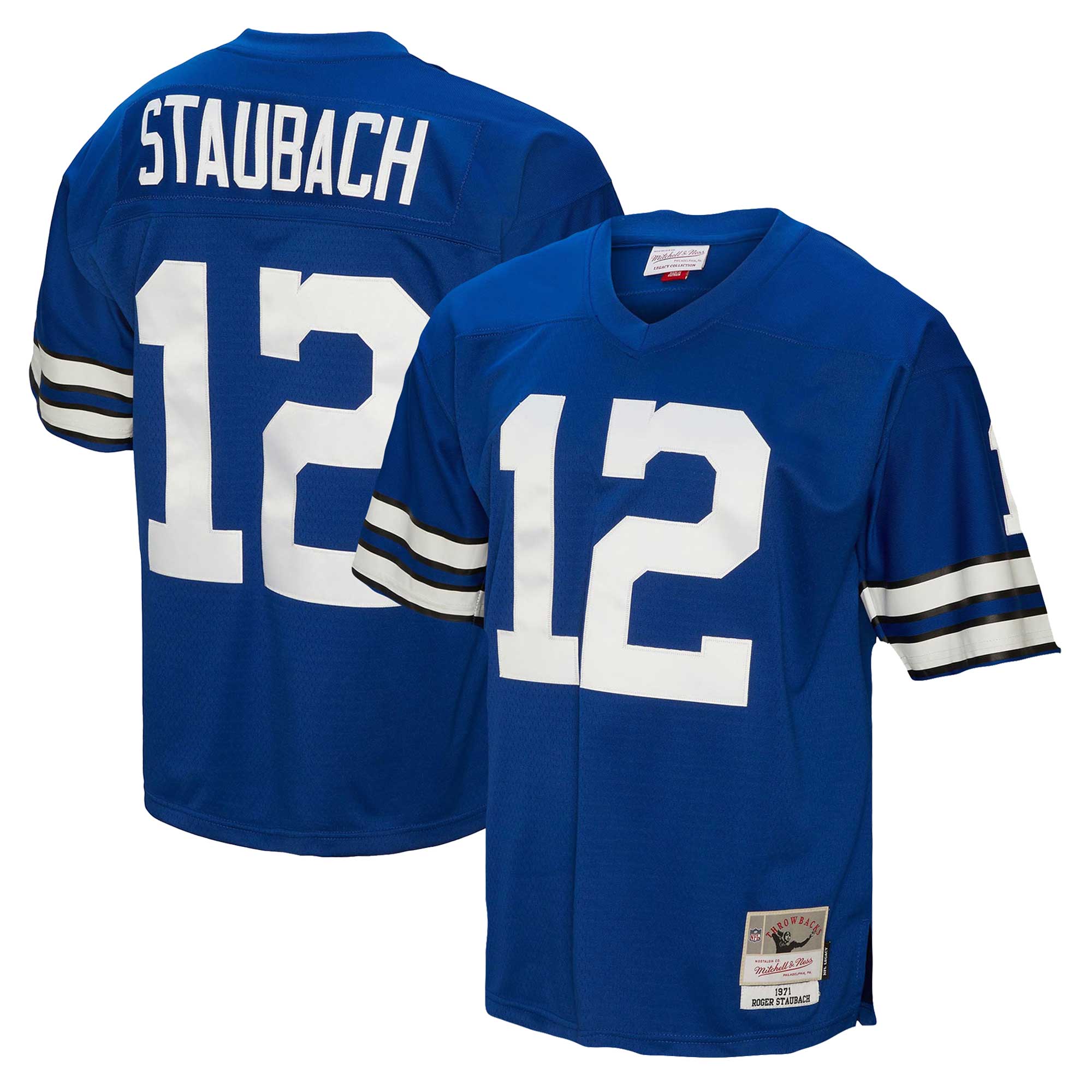Roger Staubach Dallas Cowboys M & N Big & Tall 1971 Legacy Retired Player Jersey - Navy | Stitched Football Jersey TJS2869