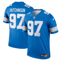 Aidan Hutchinson Detroit Lions Legend Player Performance Top - Blue | Stitched Football Jersey TJS2928