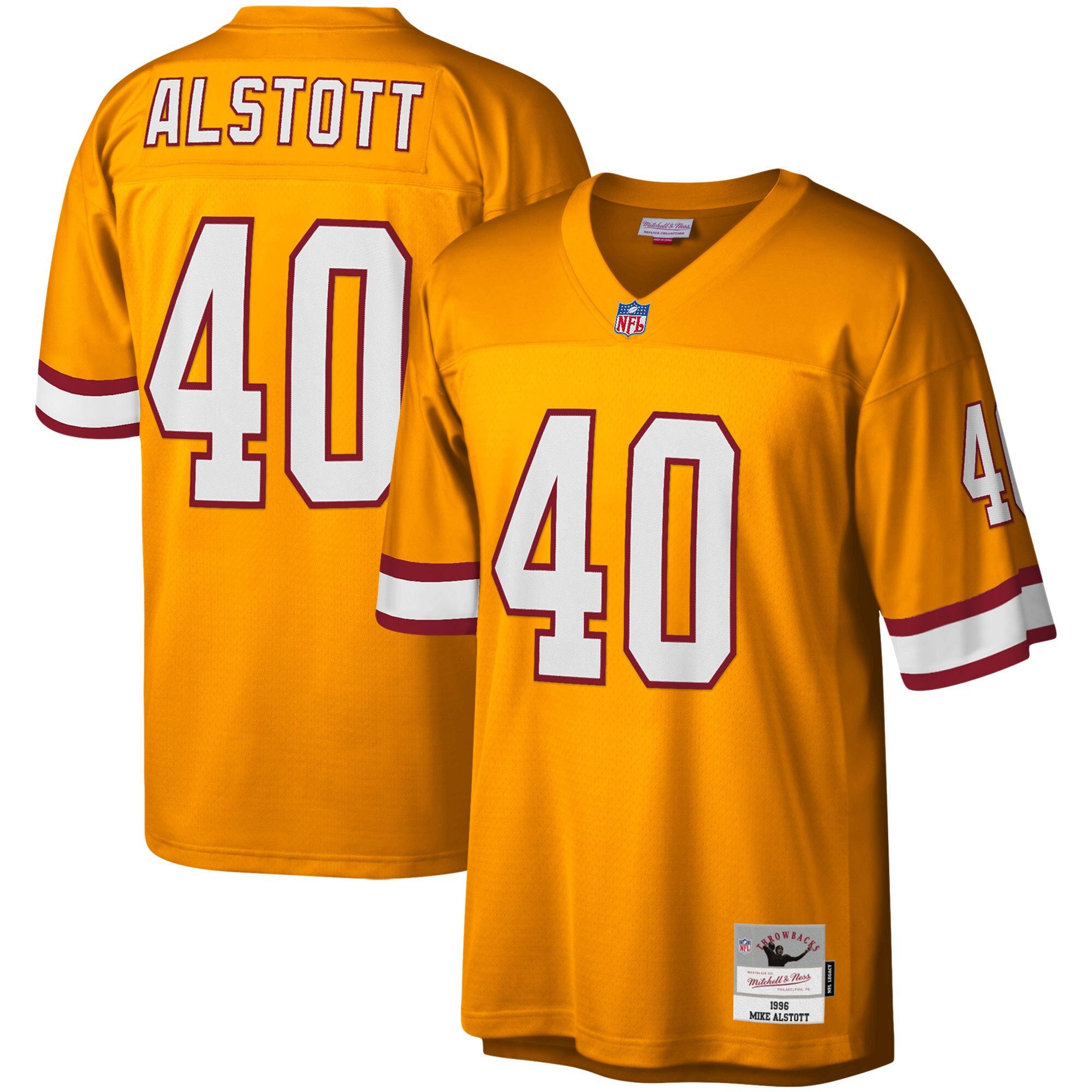 Mike Alstott Tampa Bay Buccaneers M & N Big & Tall 1996 Retired Player Replica Jersey - Orange | Stitched Football Jersey TJS2876