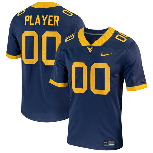West Virginia Mountaineers Pick-A-Player Replica Football Jersey - Navy | Stitched College Jersey TJS72117