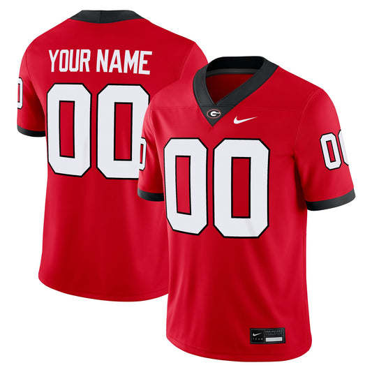Georgia Bulldogs Custom Football Game Jersey - Red | Stitched College Jersey TJS72054
