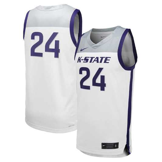 #23 Kansas State Wildcats Unisex Team Replica Basketball Jersey - White | Stitched College Jersey TJS72110