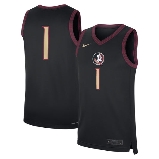 #1 Florida State Seminoles Alternate Replica Jersey - Black | Stitched College Jersey TJS72083