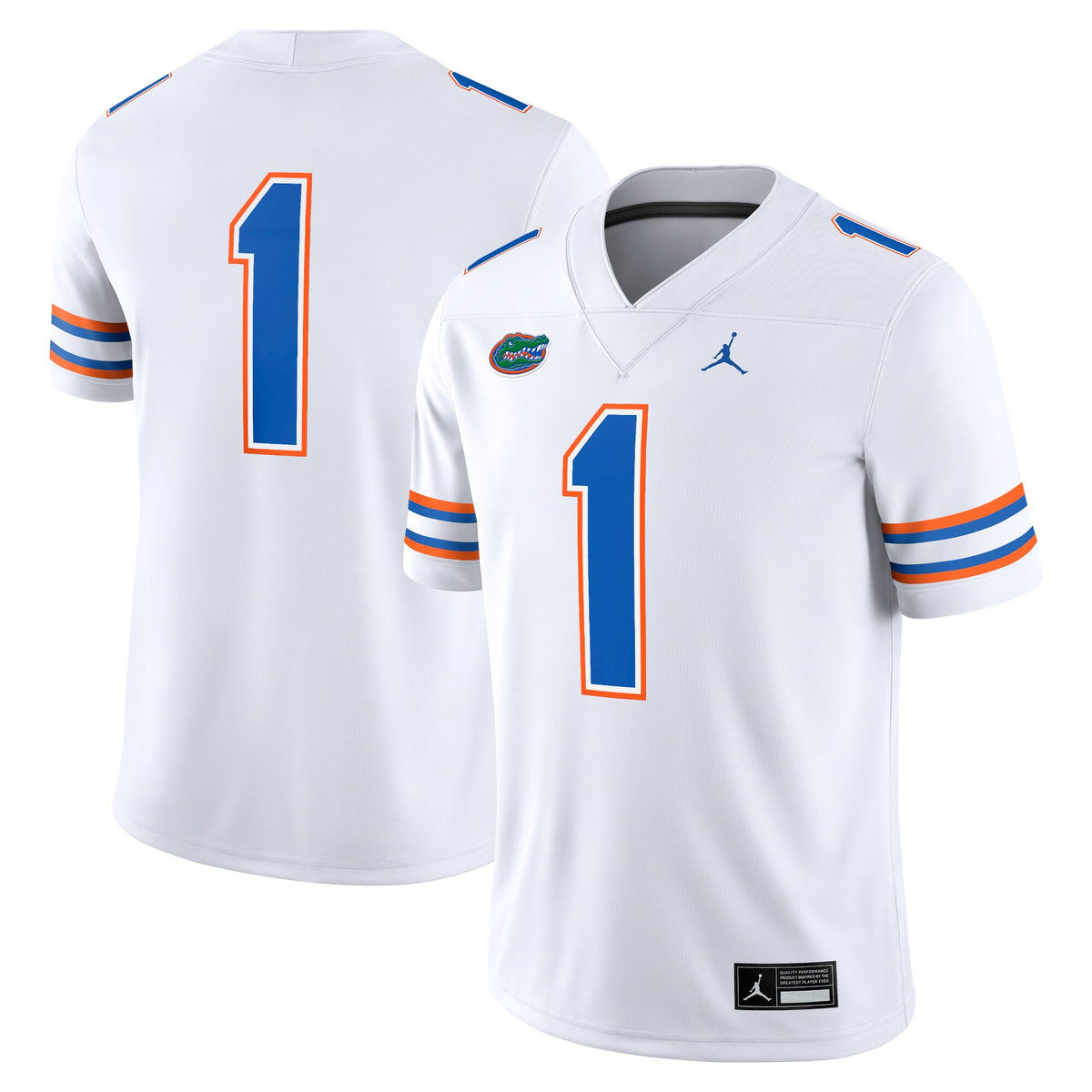 #1 Florida Gators Game Jersey - White | Stitched College Jersey TJS72068