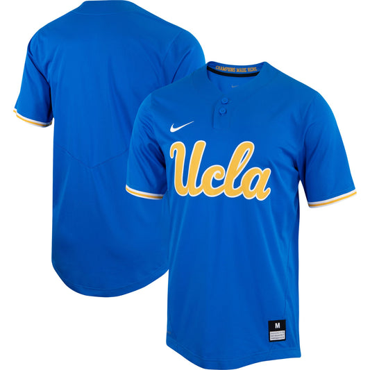 UCLA Bruins Unisex Two-Button Replica Softball Jersey - Blue | Stitched College Jersey TJS72096
