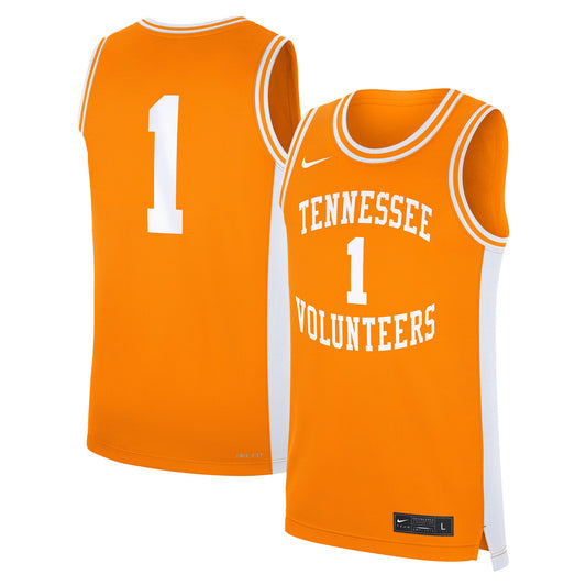 #1 Tennessee Volunteers Road Replica Jersey - Tennessee Orange | Stitched College Jersey TJS72067