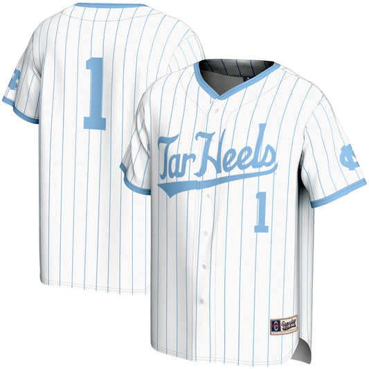 #1 North Carolina Tar Heels GameDay Greats Lightweight Baseball Jersey - White | Stitched College Jersey TJS72106