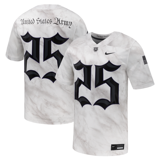 #25 Army Black Knights Army 250 Collection Game Football Jersey - White | Stitched College Jersey TJS72053