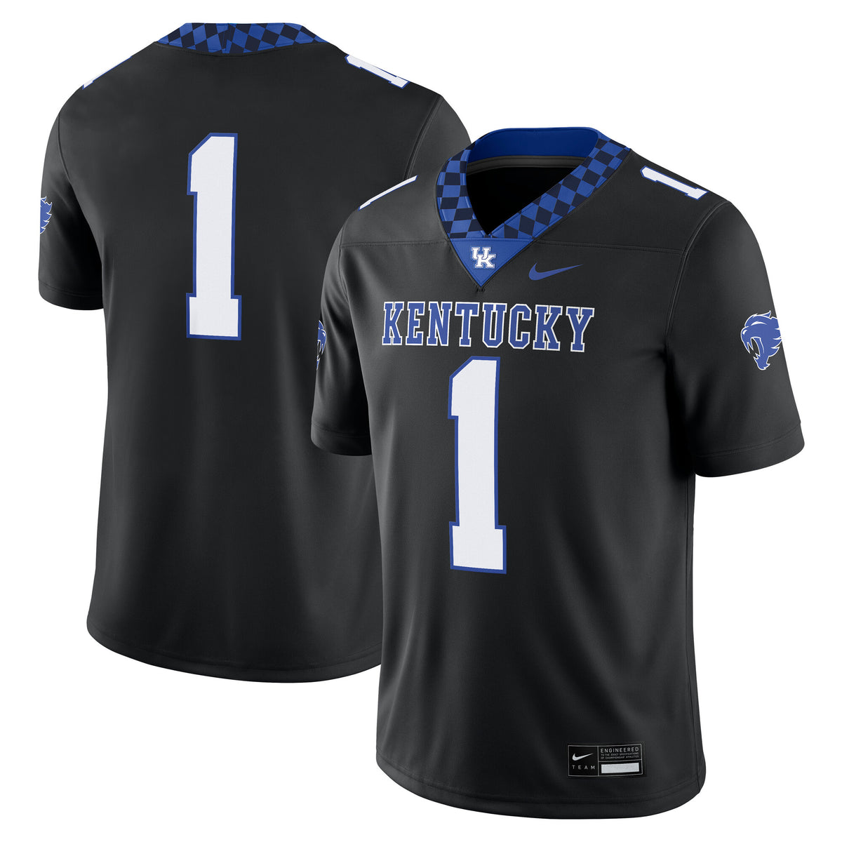 #1 Kentucky Wildcats Alternate Game Jersey - Black | Stitched College Jersey TJS72111