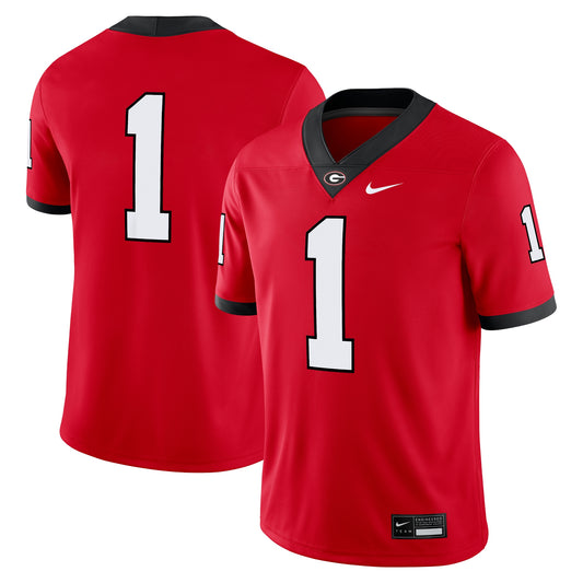 #1 Georgia Bulldogs Game Jersey - Red | Stitched College Jersey TJS72100