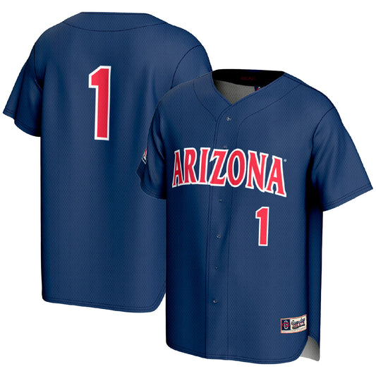 #1 Arizona Wildcats GameDay Greats Lightweight Baseball Fashion Jersey - Navy | Stitched College Jersey TJS72232