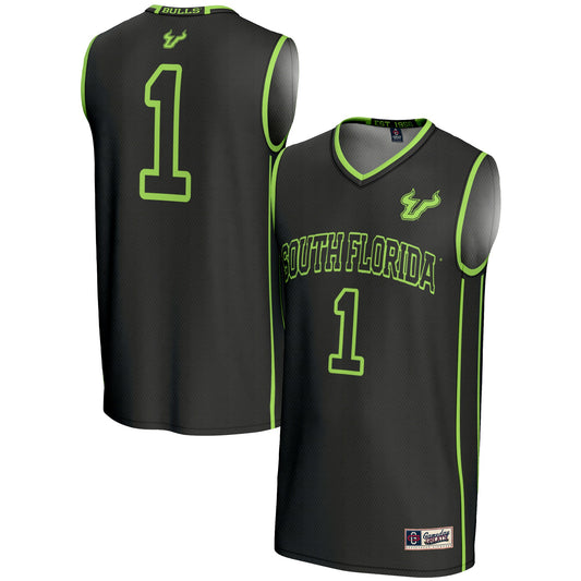 #1 South Florida Bulls GameDay Greats Unisex Lightweight Basketball Jersey - Black | Stitched College Jersey TJS72298