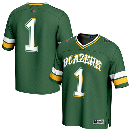 #1 UAB Blazers GameDay Greats Unisex Lightweight Football Fashion Jersey - Green | Stitched College Jersey TJS72276