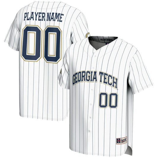 Georgia Tech Yellow Jackets GameDay Greats Pick-A-Player Lightweight Baseball Jersey - White | Stitched College Jersey TJS72258
