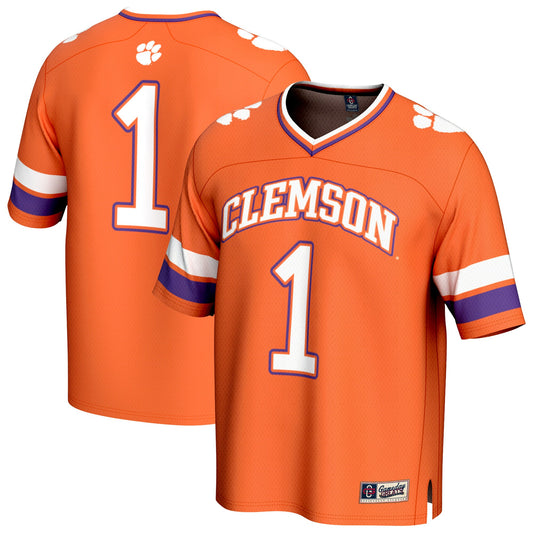 #1 Clemson Tigers GameDay Greats Unisex Lightweight Collegiate Football Fashion Jersey - Orange | Stitched College Jersey TJS72260