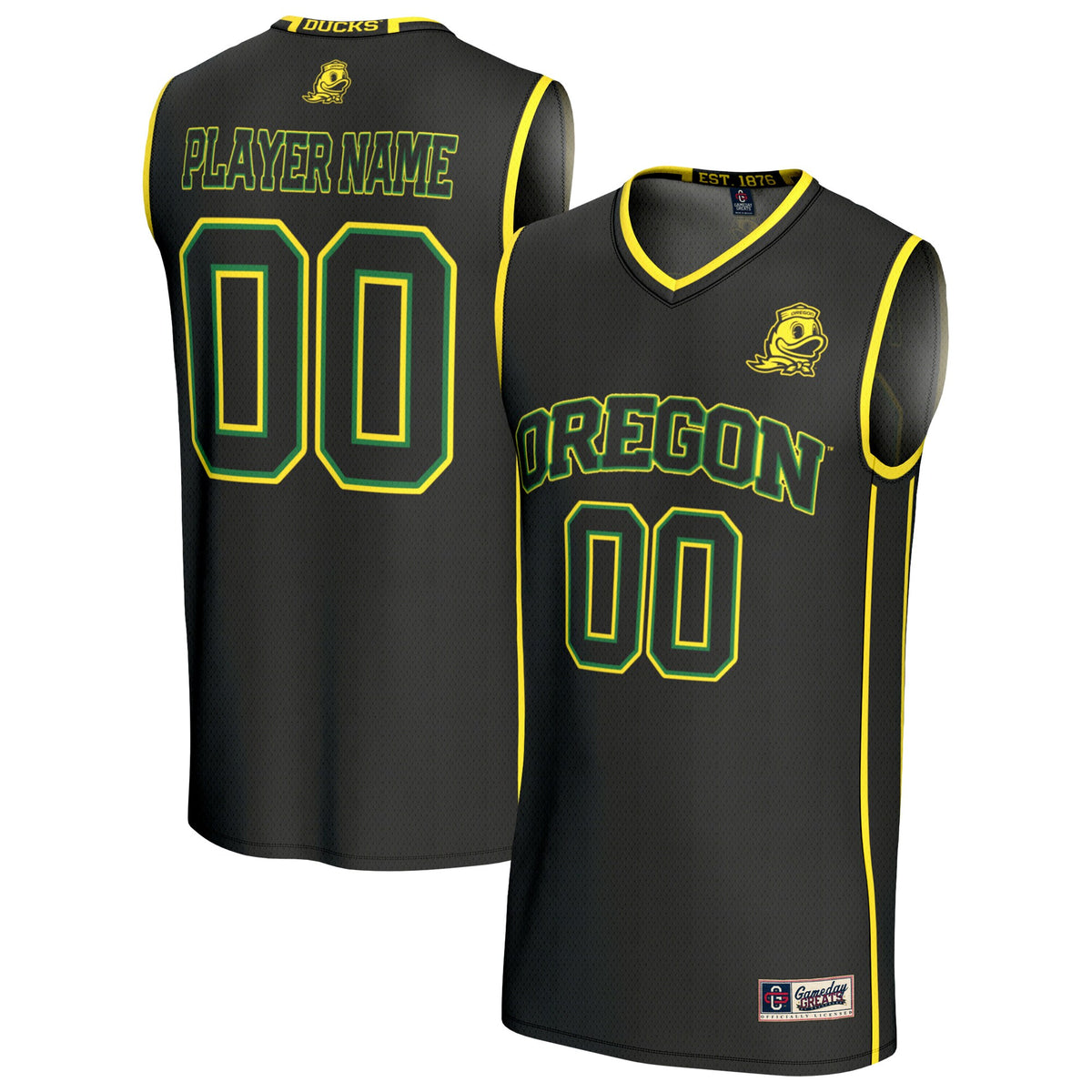 Oregon Ducks GameDay Greats Unisex Lightweight Collegiate Men's Basketball Pick-A-Player Fashion Jersey - Black | Stitched College Jersey TJS72238