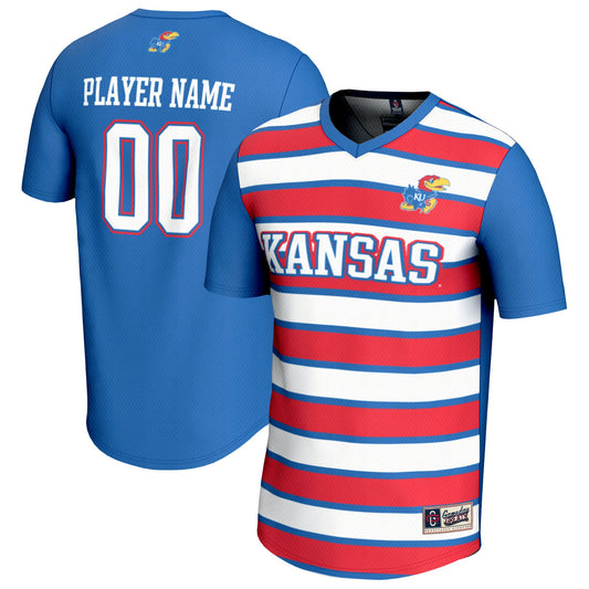 Kansas Jayhawks GameDay Greats Unisex Pick-A-Player Collegiate Women's Soccer Lightweight Fashion Jersey - Royal | Stitched College Jersey TJS72302