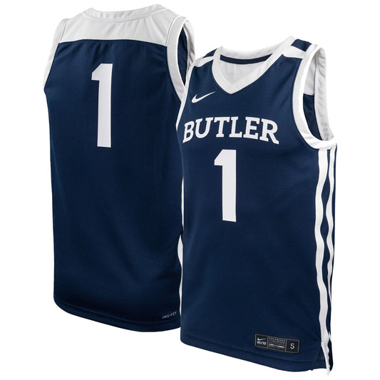 #1 Butler Bulldogs Replica Basketball Jersey - Navy | Stitched College Jersey TJS72164